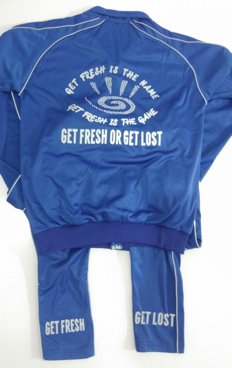 Royal Blue GET FRESH OR GET LOST Reflector Tracksuit