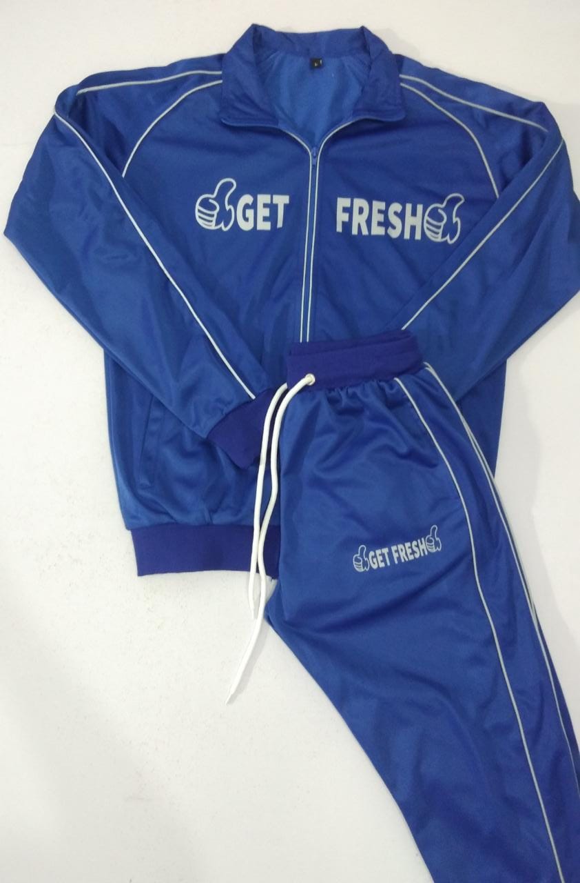 Royal Blue GET FRESH OR GET LOST Reflector Tracksuit