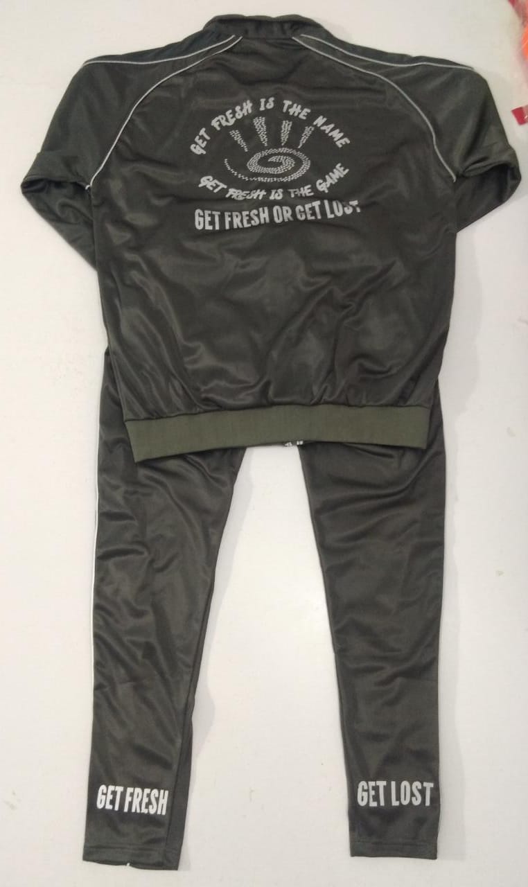 Gray GET FRESH OR GET LOST Reflector Tracksuit