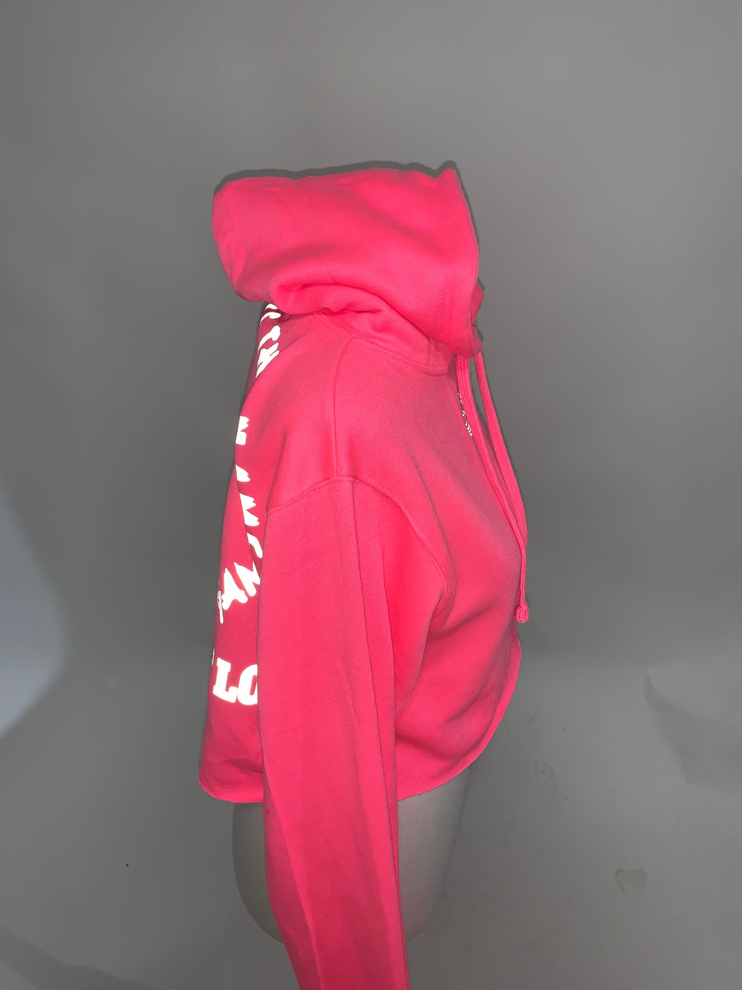 Bubblegum Pink GET FRESH OR GET LOST Hoodie Reflector Embroidery