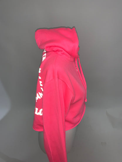 Bubblegum Pink GET FRESH OR GET LOST Hoodie Reflector Embroidery