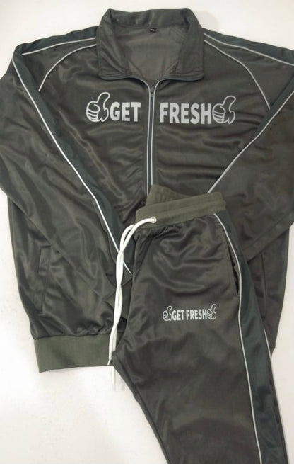Gray GET FRESH OR GET LOST Reflector Tracksuit