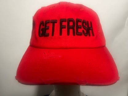 Red & Black GET FRESH OR GET LOST Dad Hat
