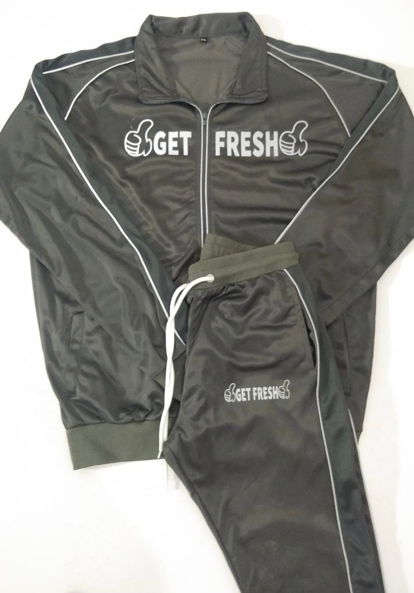 Gray GET FRESH OR GET LOST Reflector Tracksuit