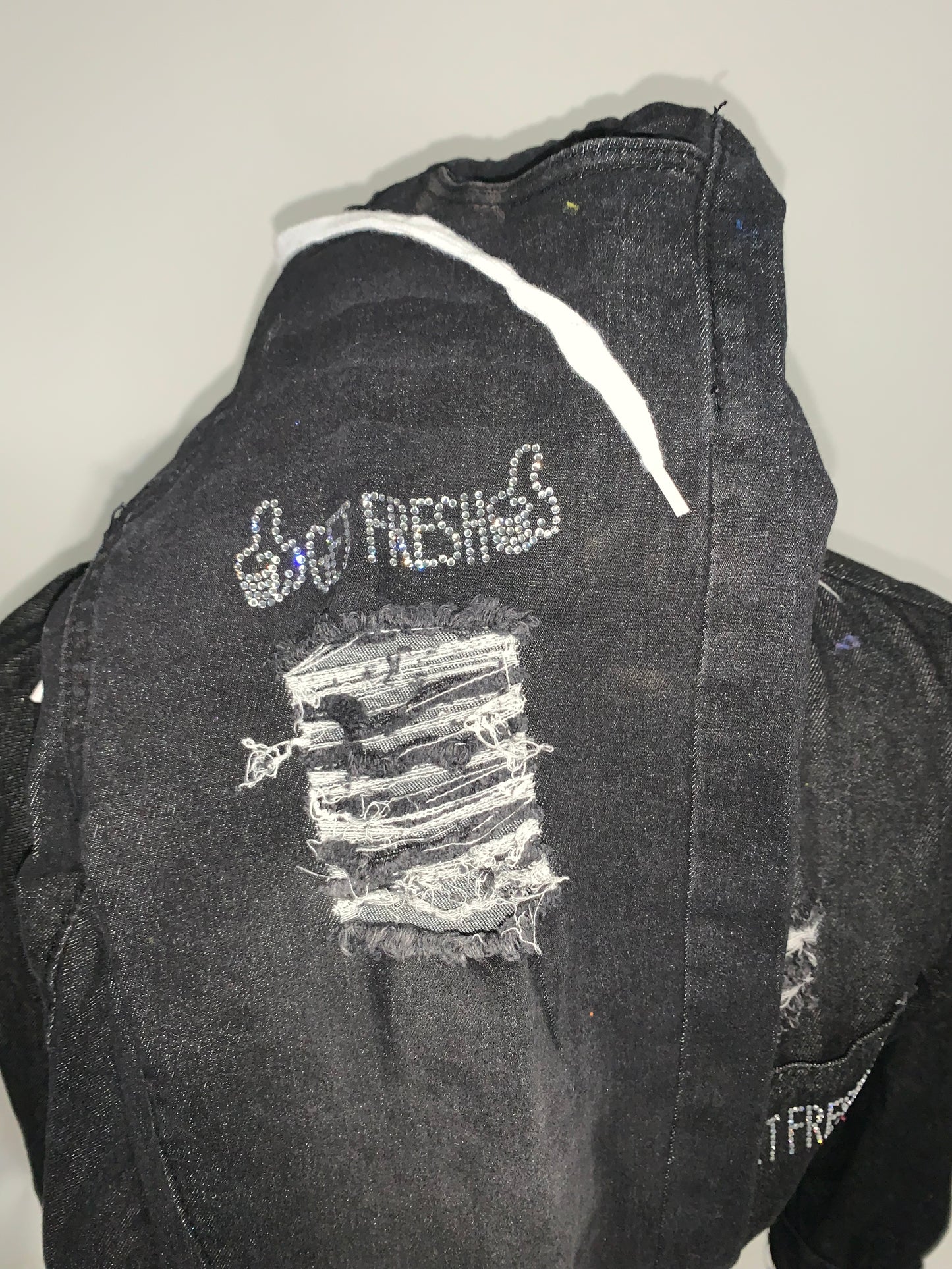Two Piece Get Fresh or Get Lost Women Jeans Jacket Top And Bottom