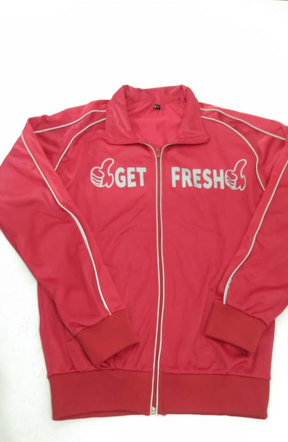 Red GET FRESH OR GET LOST Reflector Tracksuit