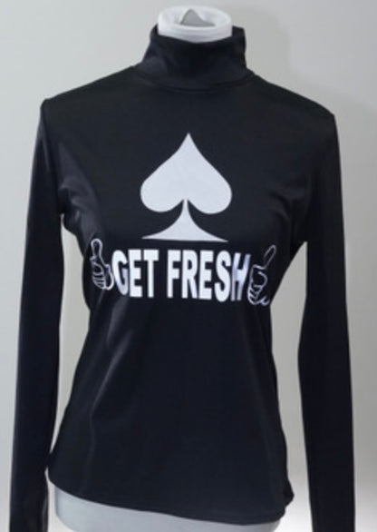 Black Two-Piece GET FRESH OR GET LOST Reflector Female Tracksuit